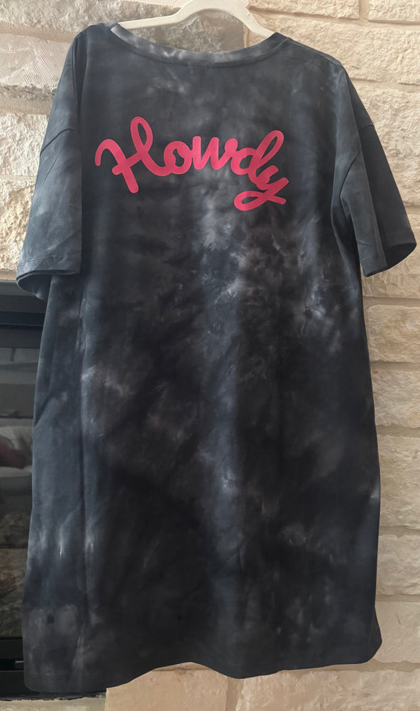 black tie dye t shirt dress Black Tie dye t-shirt dress Pink Bulldog Boutique